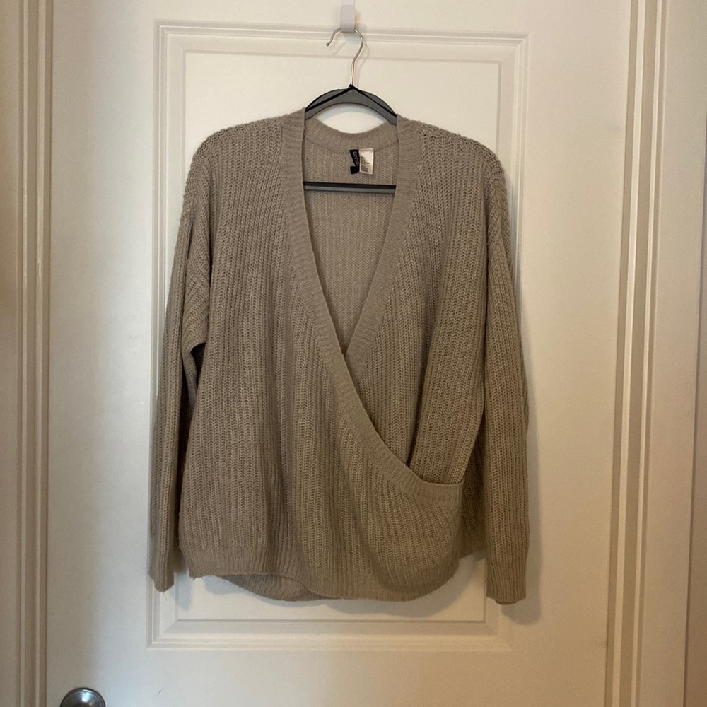 H&M faux wrap sweater